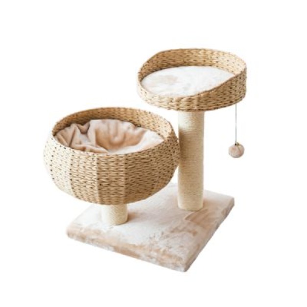 美國Petpals 紙繩編織圓窩型跳台(原色)