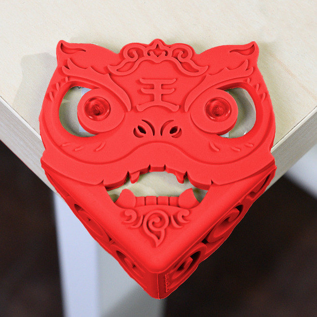 瑞獅護角 防撞桌角 - 正紅