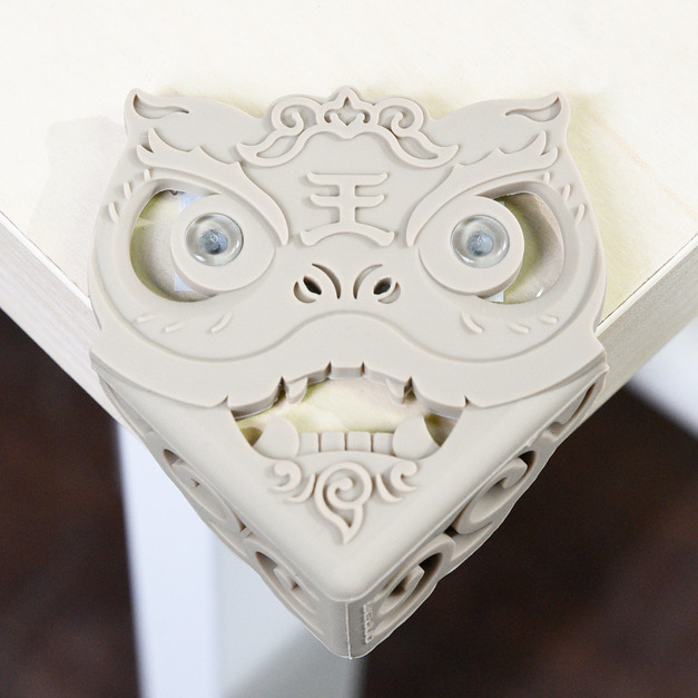 瑞獅護角 防撞桌角 -  米白