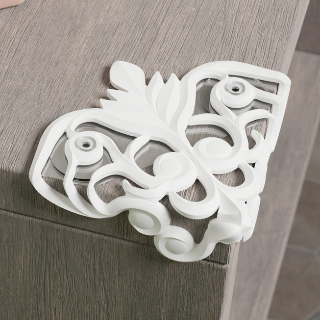 渦卷紋護角  防撞桌角 (真清白)