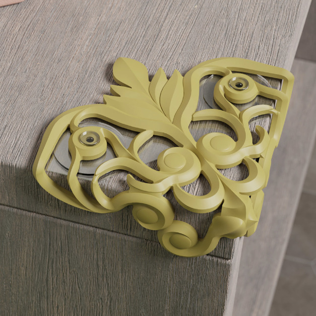 渦卷紋護角  防撞桌角 (嫩黃綠)