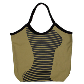 Pick your cup 窈窕曲線包 - 經典條紋款(橄欖綠黑條紋/無拉鍊)