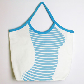 Pick your cup 窈窕曲線包 - 經典條紋款(白底藍條紋/無拉鍊)