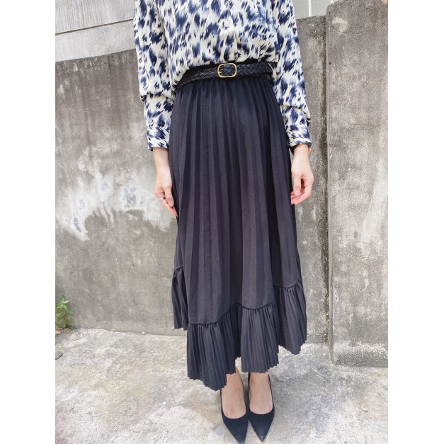 正韓不對稱百褶裙