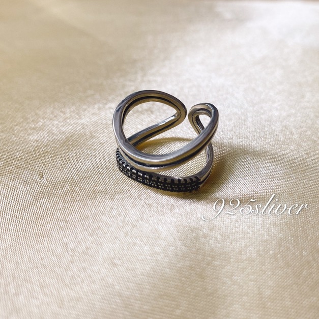 925純銀戒指『曲線』