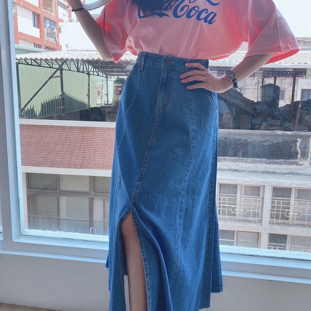 正韓薄牛仔神裙