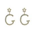 滿鑽字母G星星耳墜_4