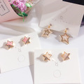 少女超閃鑽甜美五角星耳釘_1