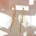 多層鑲鑽流蘇後掛式耳墜_5