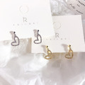 鏤空愛心氣質耳墜_1