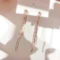 多層鑲鑽流蘇後掛式耳墜_4