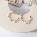 金屬設計不規則圓圈耳環