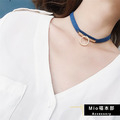 韓國新款牛仔金屬圈頸鍊_1