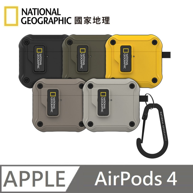 National Geographic 國家地理 Rugged Bumper 自動開蓋 耳機保護殼 耳機殼 適用 AirPods 4