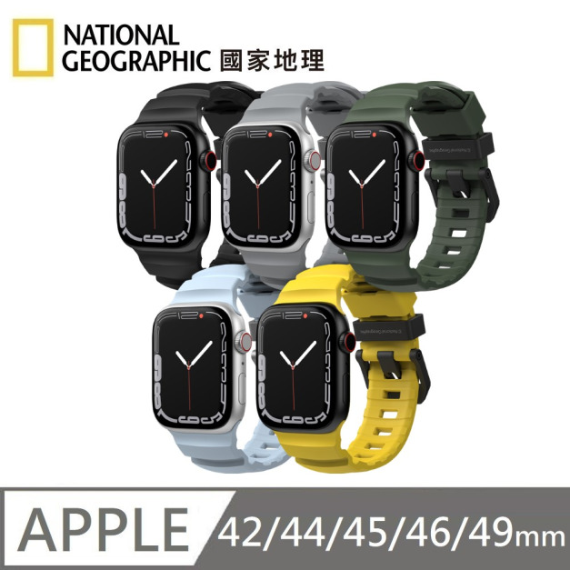 National Geographic 國家地理 Rugged FKM矽膠錶帶 Apple Watch Strap 適用 42/44/45/46/49mm