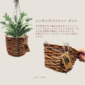 【POSH LIVING】日系柳編植物吊籃 可拆鐵鍊懸掛花籃 室內綠植垂吊盆 收納籃_3
