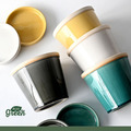 【POSH LIVING】Glossy Pot 冰裂感花盆陶盆- 深灰色_1