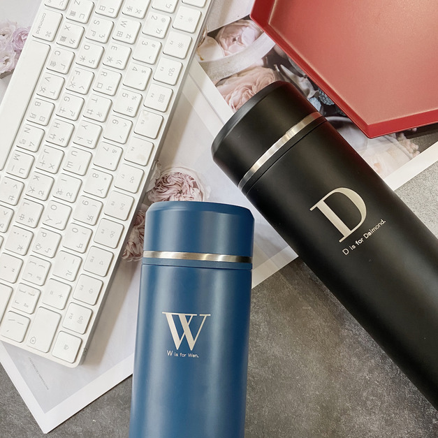 【客製英文名】職人雕刻 不鏽鋼保溫杯
