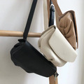 韓國簡約皺摺側背包_1