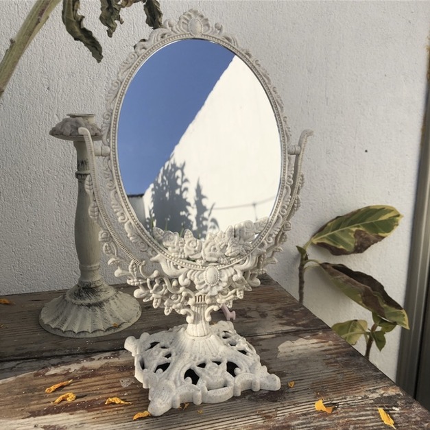 歐式浮雕雙面化妝鏡