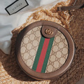 Gucci 經典老花圓餅鏈條包_1