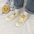 韓國超百搭開口笑帆布鞋_8