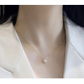 925純銀精工單鑽項鍊