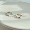 純銀麻花耳環