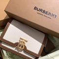 Burberry tb bag 帆布拼接側背包_1