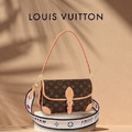 Louis vuitton 復古雙肩帶郵差包