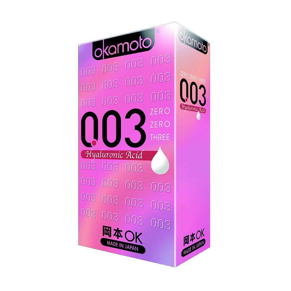 岡本 003玻尿酸極薄水潤保險套 10入