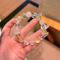 晨曦之戀 天然黃水晶 &times; 粉水晶 &times; 黃膠花輕奢設計手鍊_3