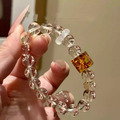 「琥珀晨光」白水晶・黃水晶天然能量手鍊_1