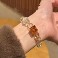 「琥珀晨光」白水晶・黃水晶天然能量手鍊_2