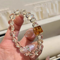 「琥珀晨光」白水晶・黃水晶天然能量手鍊_4