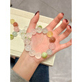 「晨霧花語」白幽靈 &times; 粉晶 &times; 太陽石能量手鍊_5