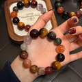 暮曜豐域｜天然虎眼 &times; 黑金超 &times; 草莓晶能量手鍊_1