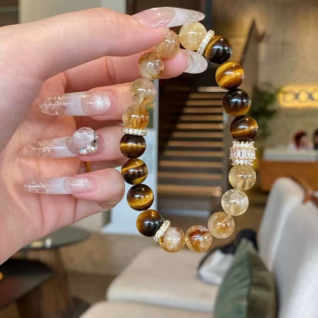 金曜王者｜黃塔晶虎眼石手串