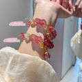 莓運滿盈｜草莓晶・灰月光貔貅手串_1