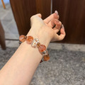 琥珀流光｜黑金超七 &times; 紅膠花 &times; 白水晶手串_1