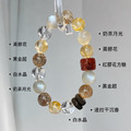 暖月流光｜奶茶月光 &times; 黃膠花 &times; 黑金超七 &times; 紅膠花方糖 &times; 白水晶 &times; 達拉干沉香手串_6
