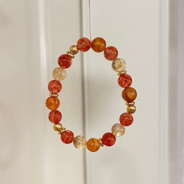 熾陽流金｜黃膠花・紅膠花能量手串