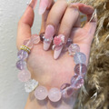 紫韻星語｜粉水晶・白水晶・海藍寶・紫水晶手串_2