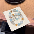 碧海晨光｜海藍寶 &times; 雪花幽靈 &times; 白水晶手串_4