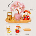 【聚寶迎財】天然水晶招財樹財神擺件
