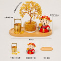 【聚寶迎財】天然水晶招財樹財神擺件_2