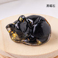 【夢境守護】天然水晶碎石滴膠小睡貓_1