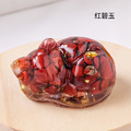 【夢境守護】天然水晶碎石滴膠小睡貓_2