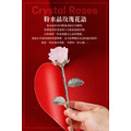【晨露玫瑰】天然水晶玫瑰花擺件_3