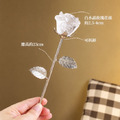 【晨露玫瑰】天然水晶玫瑰花擺件_6
